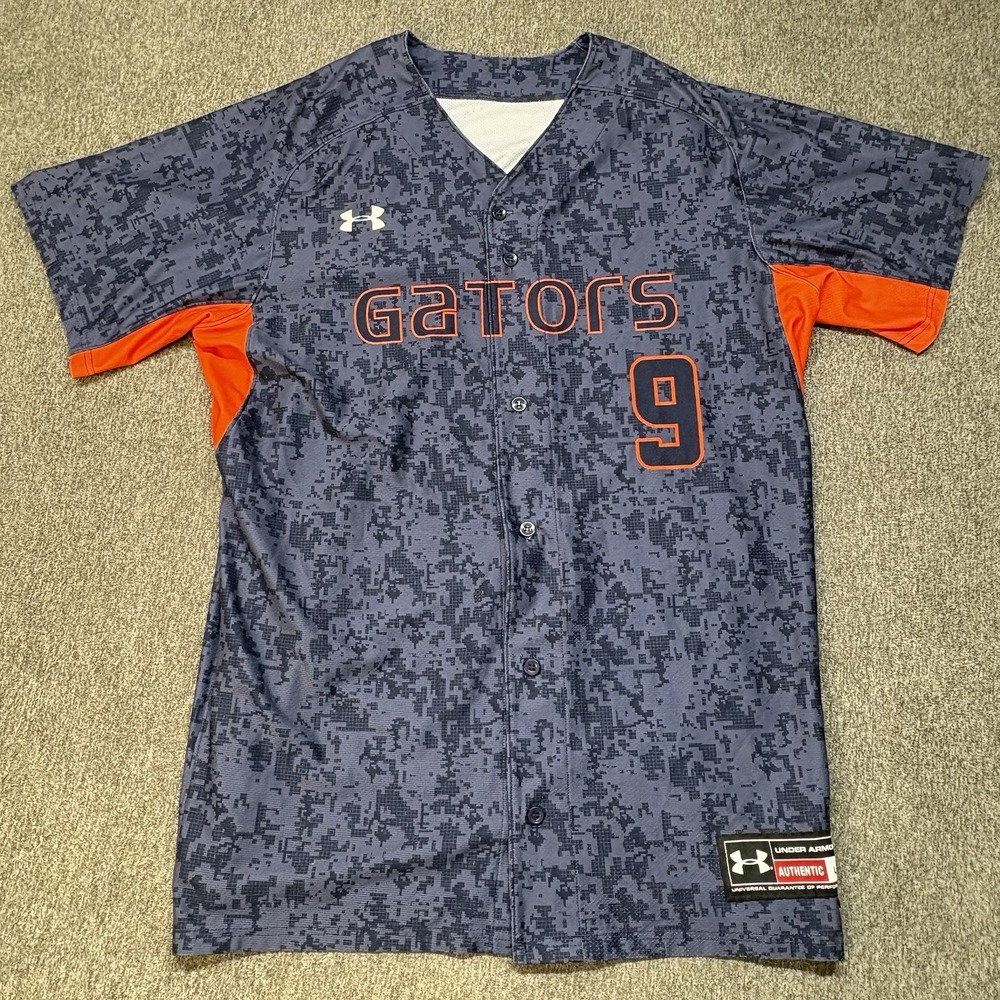 Florida Gators Baseball Jersey Men's Large Under Armour NCAA Button Oversize